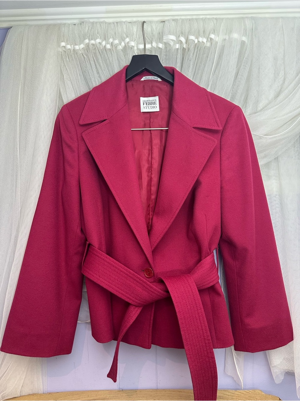 Gianfranco Ferre Belted Blazer Jacket - Picture 2 of 7